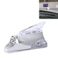 Silver shark fin car antenna decoration with clear warning light panels