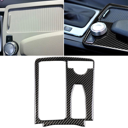 Car carbon fiber trim sticker panel with cutouts, black carbon weave finish