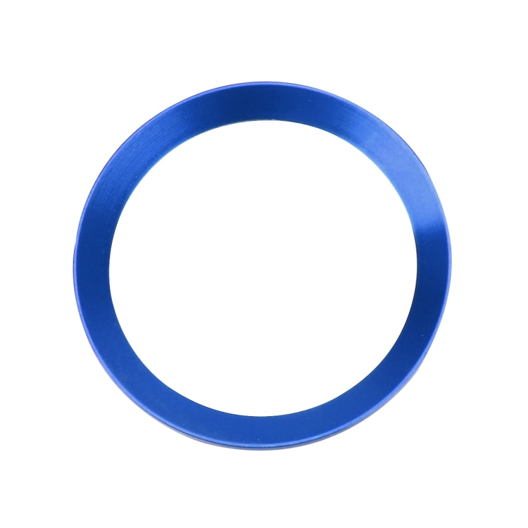 Blue round trim ring for push-start engine stop button