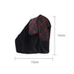 Red plaid shift knob cover with black base, size 13x14 cm