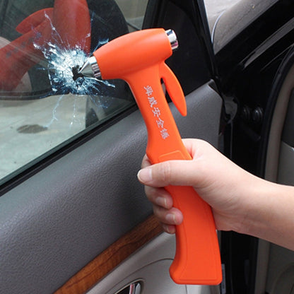 Orange plastic car emergency safety hammer with window breaker tip