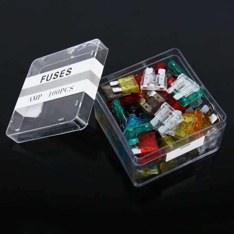 Big-size blade fuse holder kit with clear storage case and mixed fuses