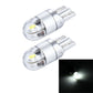 T10 LED car clearance lights, 2-pack, silver base, clear lens, white glow