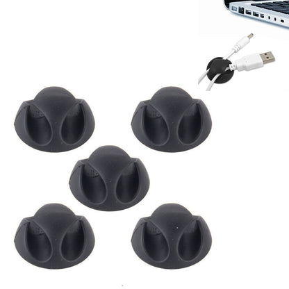 5 PCS Double Hole Cable Clips, Cable Management System and Cord Organizer Solution, 5 PCS Double Cable Clips(Black), 5 PCS Double Cable Clips(Grey), 5 PCS Double Cable Clips(Brown)