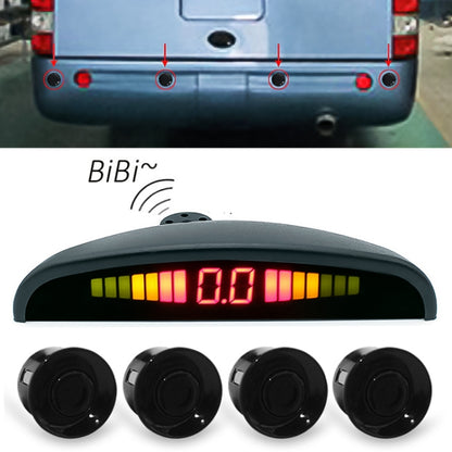 Crescent LED display showing red 0.0 with multicolor warning bar segments