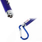 2pcs Outdoor Keychain Metal Shell Mini LED Flashlight Laser Light with Money Detecting