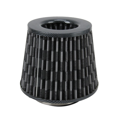 HKS 7.8cm mushroom-style cone air filter, black mesh with gray rim
