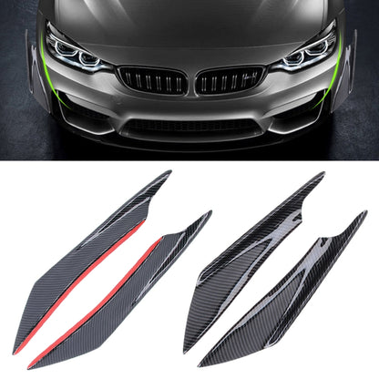 Set of 4 carbon-fiber flank stickers with red center stripe
