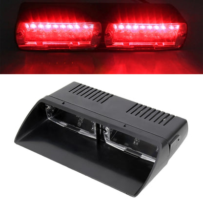 DC 12V LED windshield warning lamp with red light bar and 16 crystal beads
