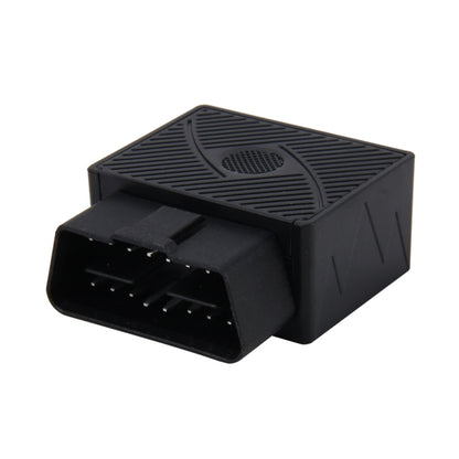 Black OBD GPS tracking device with multi-pin diagnostic connector