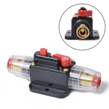 100A DC fuse holder with transparent terminals and red breaker button