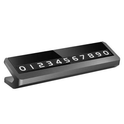 Grey temporary parking card holder with black number window and white digits 0–90