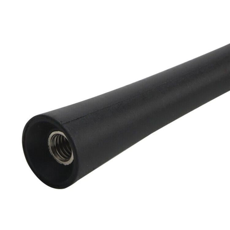 Black antenna mast tip with internal threaded socket