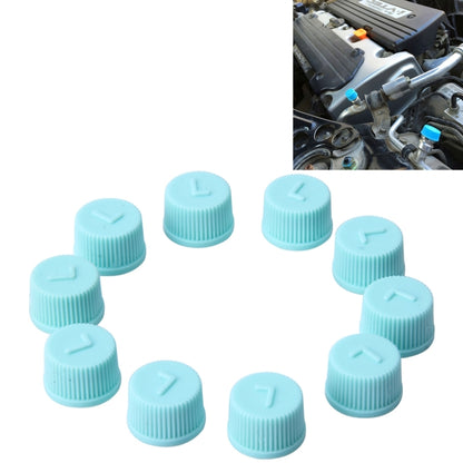 Set of light blue low-pressure AC valve caps with L marking (100-pack)