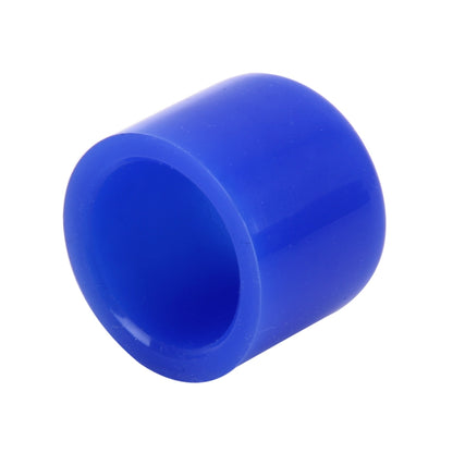 Blue silicone air intake hose end cap with open inner hole