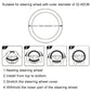 Crocodile Texture Universal Rubber Car Steering Wheel Cover For 34-48cm Wheel