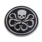 Skull Pattern Circular Shape Shining Metal Car Free Sticker, Skull 4, Circular Skull