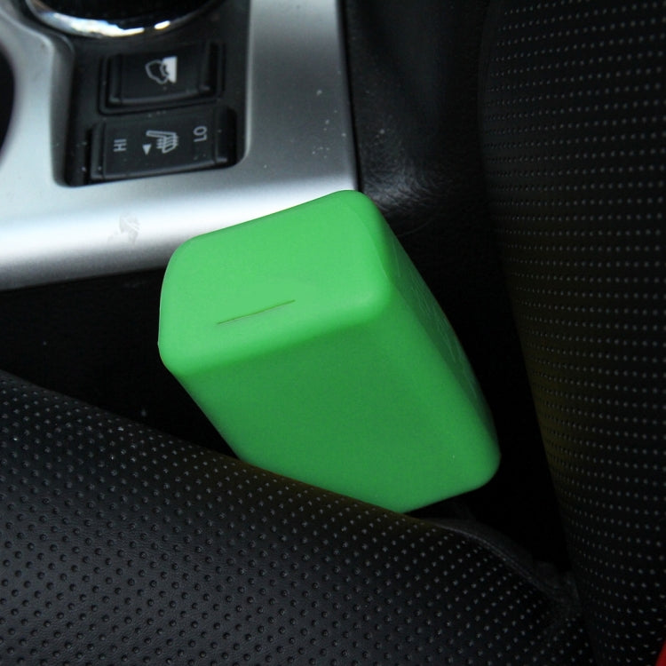 Safe Rubber Car Seat Belt Clips Locking Buckles Protective Cover, Green, Blue, Red, Black, Orange
