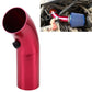 Universal short air intake pipe, red aluminum elbow with side port opening