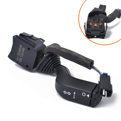 Car corner turn light indicator switch with wiring connector, black stalk and buttons
