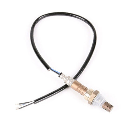 4-wire oxygen sensor with metal probe and black wiring harness connector