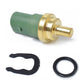 Coolant temperature sensor with green connector, gold metal housing, gasket and O-ring