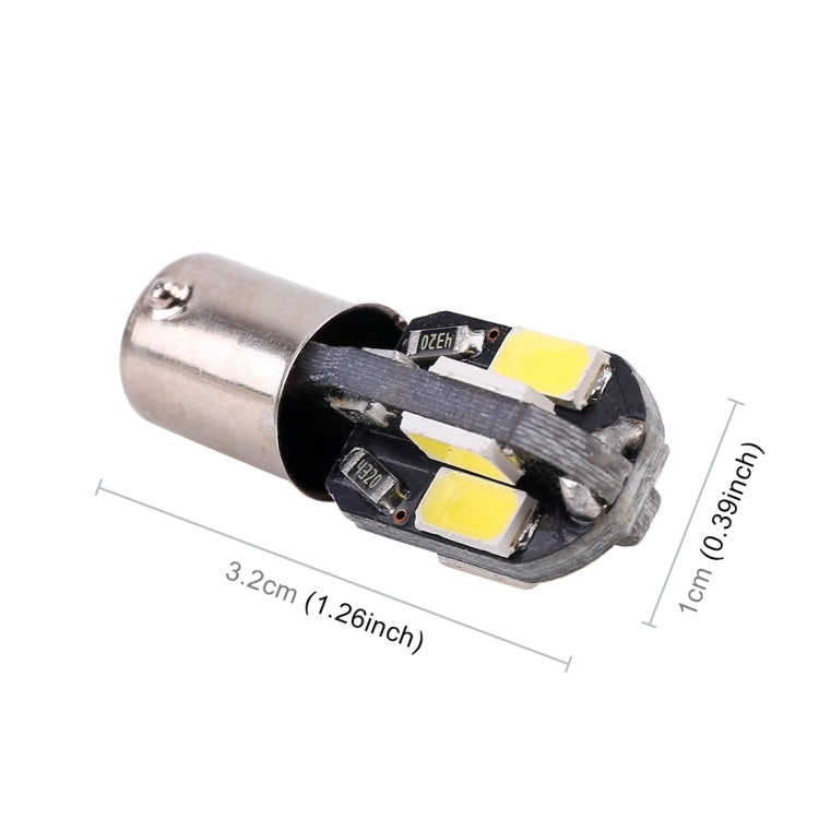 BA9S LED bulb close-up with silver metal base and two yellow SMD LED chips