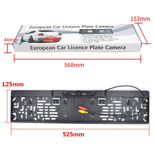 PZ-424 Europe Car License Plate Frame 170 Degree Rear View Camera, PZ-424