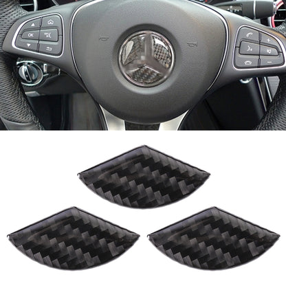 Carbon fiber steering wheel center decorative sticker over logo area