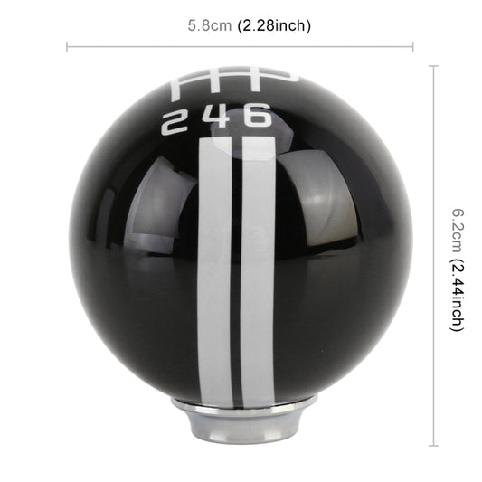 Universal Vehicle Ball Shape Modified Resin Shifter Manual 6-Speed Right-R Gear Shift Knob