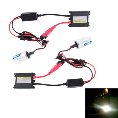 HID xenon headlight conversion kit with two bulbs, two slim ballasts, and wiring harness