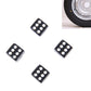 4 PCS Plastic Plated Dice Shape Universal Tire Valve Stem Cap, Dice Shape 6, Dice Shape  6