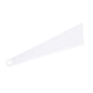 Window film squeegee scraper tool, white triangular edge with circular hand hole