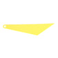 Yellow window film squeegee scraper tool with circular hand hole and pointed edge