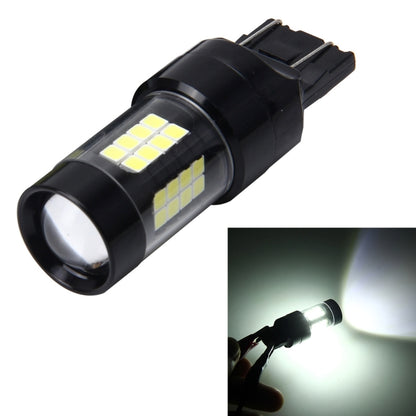 7443 LED brake light bulb with white LED strips in black housing