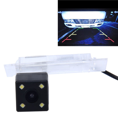 Waterproof car rear view backup camera with black housing and clear mounting bracket