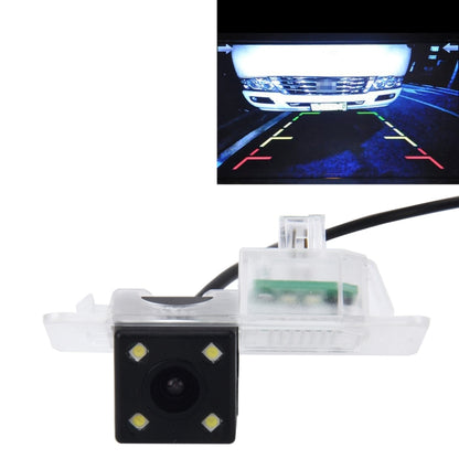 Waterproof rear view backup camera module with four LED lights and clear housing
