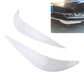 Set of 2 curved white car bumper guard strips