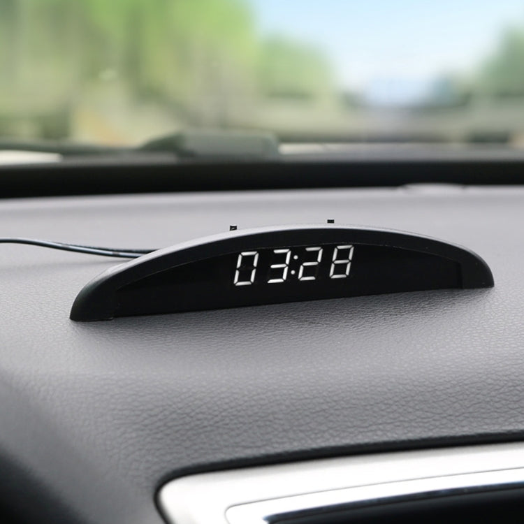 2 in 1 Car LED Digital Display Thermometer Clock