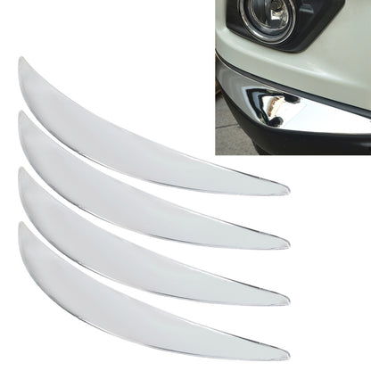 Three silver curved bumper guard protector strips