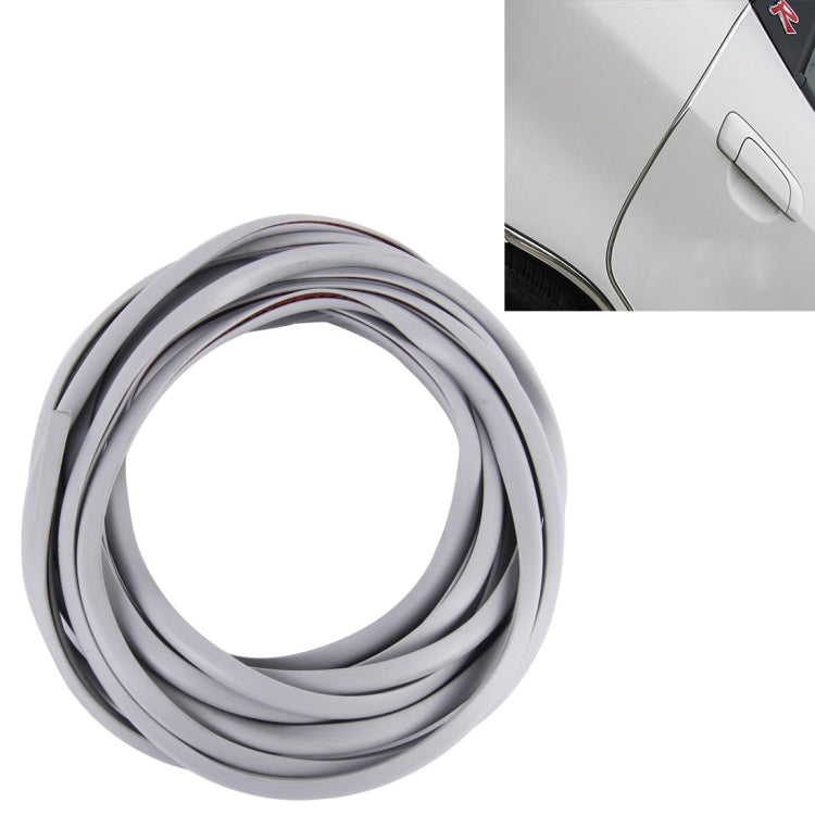 Gray PVC decorative strip roll with thin dark stripe, 5m flexible seal trim