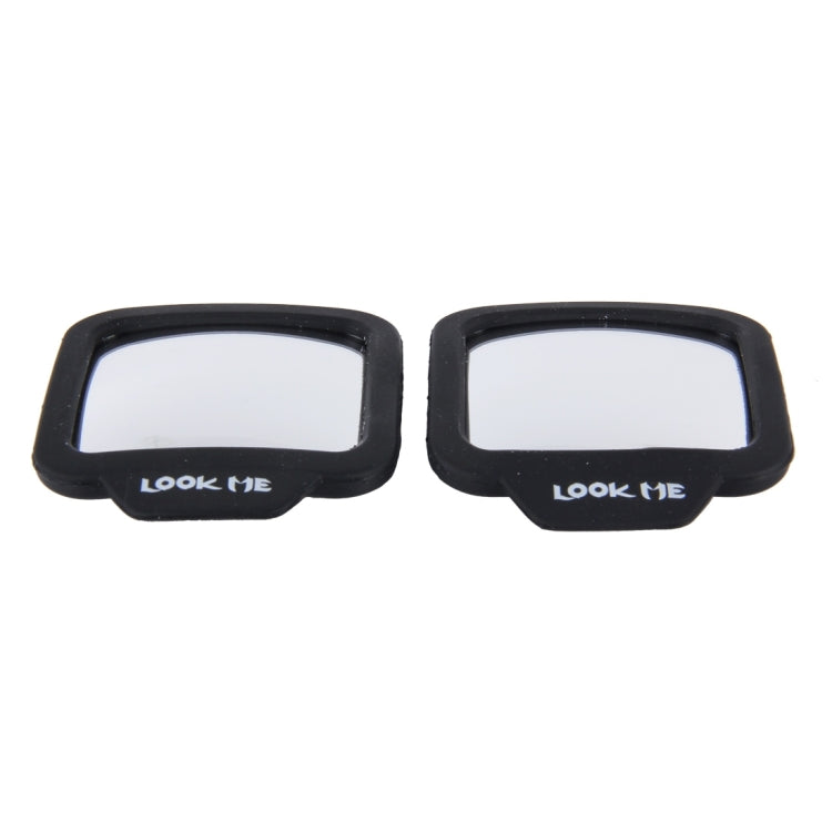 Set of two black magnetic wide-angle rear view mirrors with LOOK ME logo