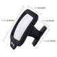 Black wide-angle rear view mirror with size diagram and attached clip