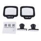 Two black wide-angle rear view mirrors with LOOK ME logo and adhesive packet