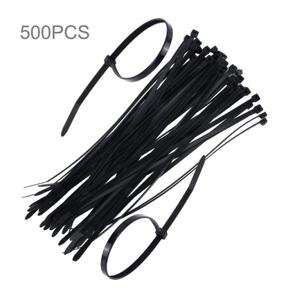 Black nylon cable ties bundle, 5mm x 250mm, 500-piece set