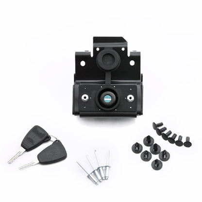 Car hood latch locking engine cover lock kit with keys and mounting hardware
