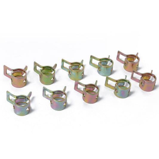 10 PCS 10mm Car Spring Clip Fuel Line Hose Clip Water Pipe Air Tube Clamp Fastener, 10 PCS 10mm