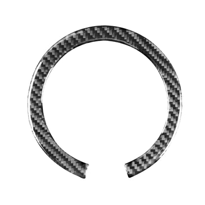 Carbon fiber steering wheel rim trim sticker with dark woven pattern loop