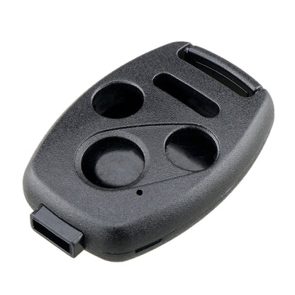 Black 3+1 car key fob shell with button openings and metal key slot end