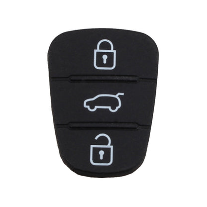 Black 3-button silicone key pad insert with lock, car, and trunk icons